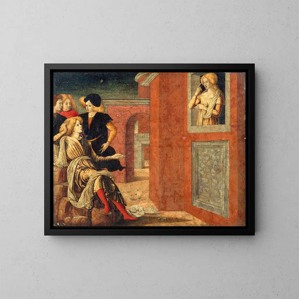 Escena de una novela - Liberale da Verona — cuadro enmarcado en la pared