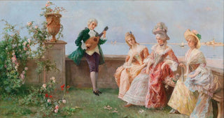 Licinio Barzanti - Venice Elegant Company San Giorgio Maggiore in the background.webp