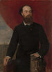 Retrato del escultor Paul De Vigne - Léon de Winne — cuadro enmarcado en la pared