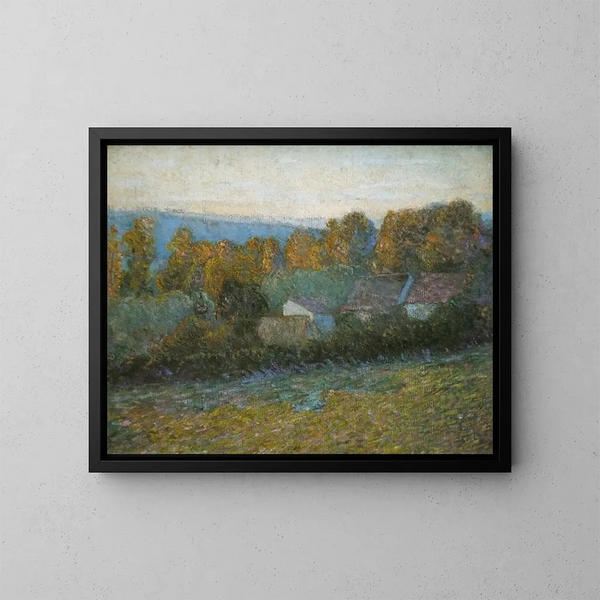 Tarde de otoño en Giverny - Lilla Cabot Perry — cuadro enmarcado en la pared