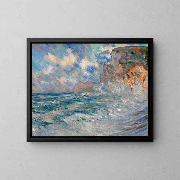 Acantilados en Étretat - Lilla Cabot Perry — cuadro enmarcado en la pared