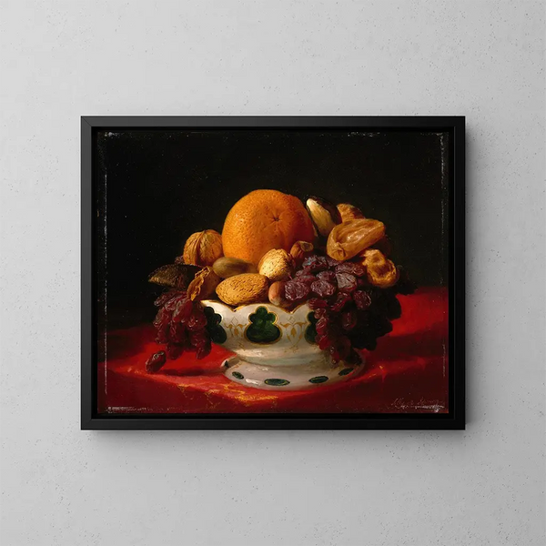 Naranjas, nueces y higos - Lilly Martin Spencer — cuadro enmarcado en la pared