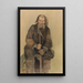 Old man with a cane - Lilly Walther — framed artwork on a wall