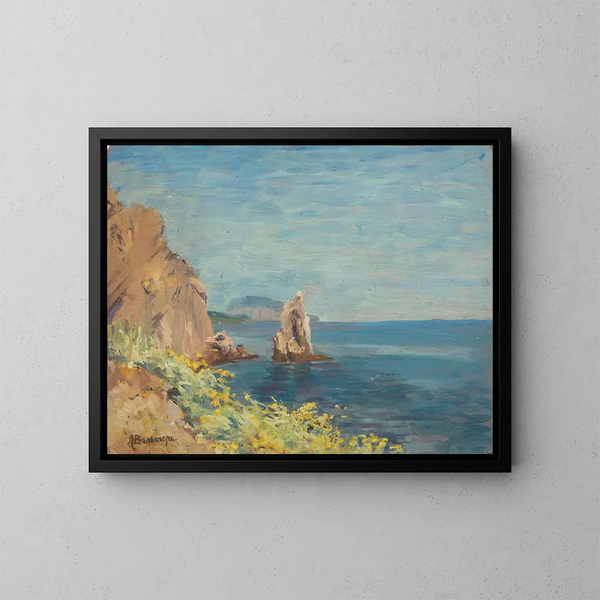 Vista entre Jalta y Hursuf - Lilly Walther — cuadro enmarcado en la pared