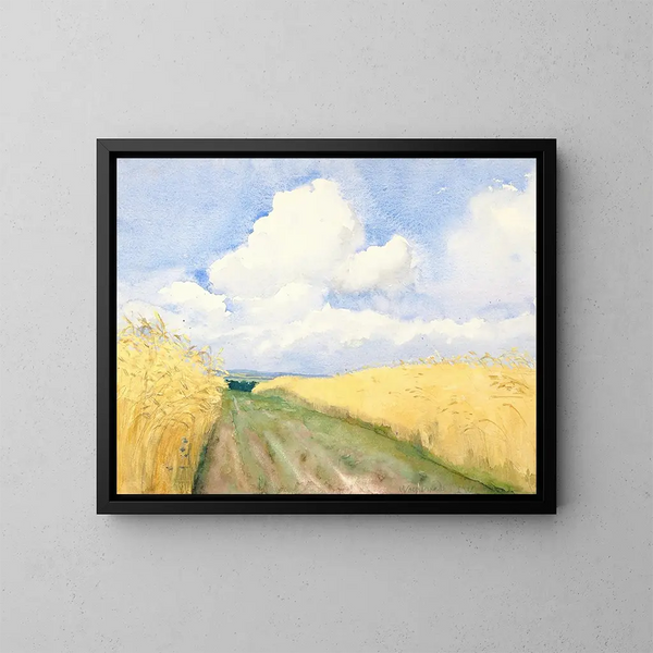 Paisaje de Worpswede - Lilly Walther — cuadro enmarcado en la pared