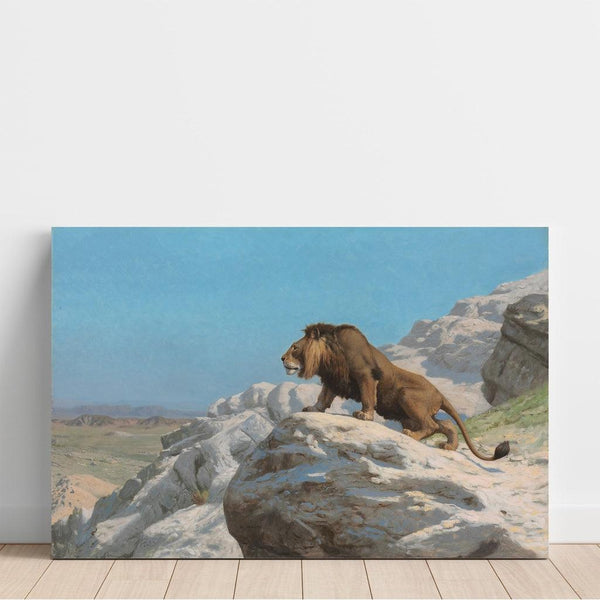 Reproduction of the painting Lion on the lookout - Jean-Léon Gérôme