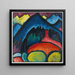 Lithographie bleue Le Bateau - Wassily Kandinsky — framed artwork on a wall