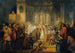 Vittore Pisani painting receiving Holy Communion before taking command of an expedition against the Genoese - Lodovico Lipparini — artwork view