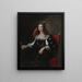 Retrato de una mujer - Escuela Lombarda — cuadro enmarcado en la pared