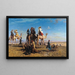 Caza de la gacela en Egipto - Léon Adolphe Auguste Belly — cuadro enmarcado en la pared