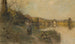 Fin de bella journée, soleil couchant, pêcheur - Léon Augustin Lhermitte — vista de la obra