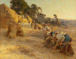Lon Augustin Lhermitte - Glaneuses En Avant De Vieilles Meules.webp