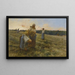 Glaneuses le soir - Léon Augustin Lhermitte — cuadro enmarcado en la pared