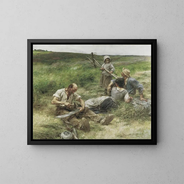 Fauchage - Léon Augustin Lhermitte — cuadro enmarcado en la pared