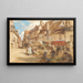 El mercado en el viejo Bourges - Léon Augustin Lhermitte — cuadro enmarcado en la pared