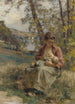 La joven madre - Léon Augustin Lhermitte — vista de la obra