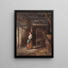 Pending in a stable - Léon Becker — framed artwork on a wall