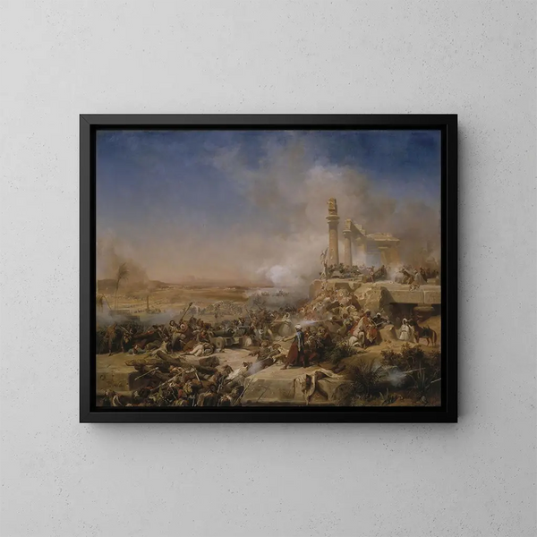 Battle of Heliopolis - Léon Cogniet — framed artwork on a wall
