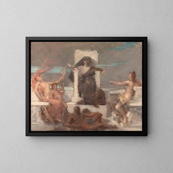 El Destino - Léon François Comerre — cuadro enmarcado en la pared