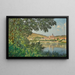 Vista de Vétheuil, orilla del río - Léon Joubert — cuadro enmarcado en la pared