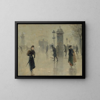 Lon Lematre - Passants sur le boulevard un jour dhiver.webp