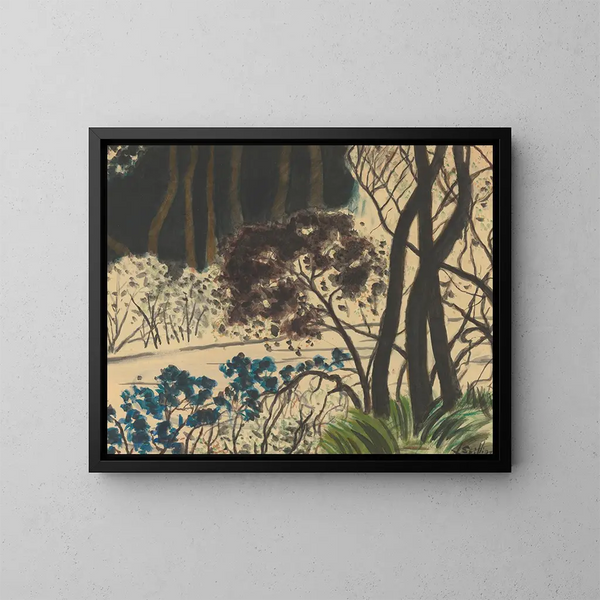 Paisaje de bosque - Léon Spilliaert — cuadro enmarcado en la pared