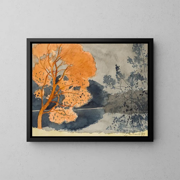 Étang en automne - Léon Spilliaert — framed artwork on a wall