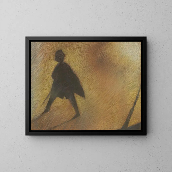 La fin de un hermoso día Figura en contraluz - Léon Spilliaert — cuadro enmarcado en la pared