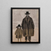 Léon Spilliaert and Madeleine walking in Ostend - Léon Spilliaert — framed artwork on a wall