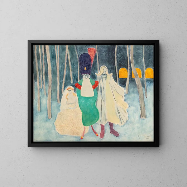 Mascarada Leopoldo II, Napoleón y la florista - Léon Spilliaert — cuadro enmarcado en la pared