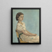 Retrato de Mlle Simonne Kremer - Léon Spilliaert — cuadro enmarcado en la pared