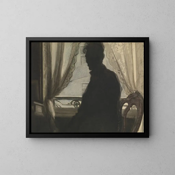 Silhouette del pintor - Léon Spilliaert — cuadro enmarcado en la pared