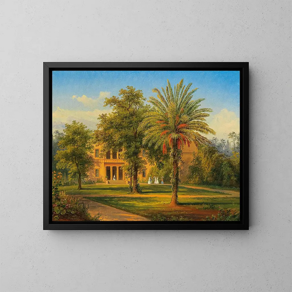 Roma, vista de la villa Torlonia - Longin Christianowitsch Fricke — cuadro enmarcado en la pared