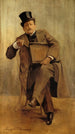 Retrato de Georges Courteline 1858-1929 escritor - Léopold Stevens — cuadro enmarcado en la pared
