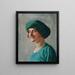 Self-portrait painting - Lore Scheid — framed artwork on a wall