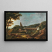 North-East View of the Ruins of Weitenegg Castle near the Danube - Lorenz Adolf Schönberger — framed artwork on a wall