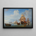 Paisaje marino con sirocco - Lorenzo Butti — cuadro enmarcado en la pared