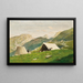 Construcción del campamento - Lorenzo Delleani — cuadro enmarcado en la pared
