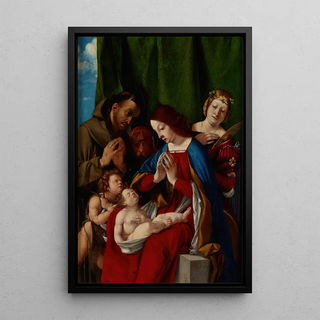 Lorenzo Lotto - Madonna and Child with the Saints John the Baptist Francis of Assisi Joseph and Catherine of Alexandria.webp
