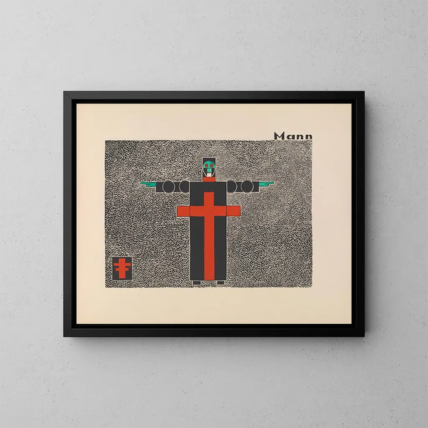 Hombre - Lothar Schreyer — cuadro enmarcado en la pared