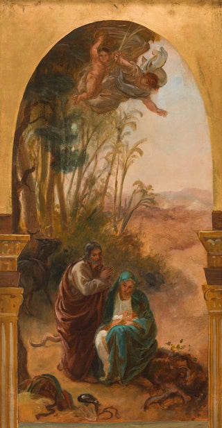 LouisAntoineLon Riesener - Le repos pendant la fuite en Egypte.webp