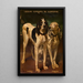 Dos perros - Louis-Godefroy Jadin — cuadro enmarcado en la pared