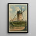 Moulin rue Girardon Montmartre en 1847 18e arrondissement París - Louis-Martial-Thodat Masson — cuadro enmarcado en la pared