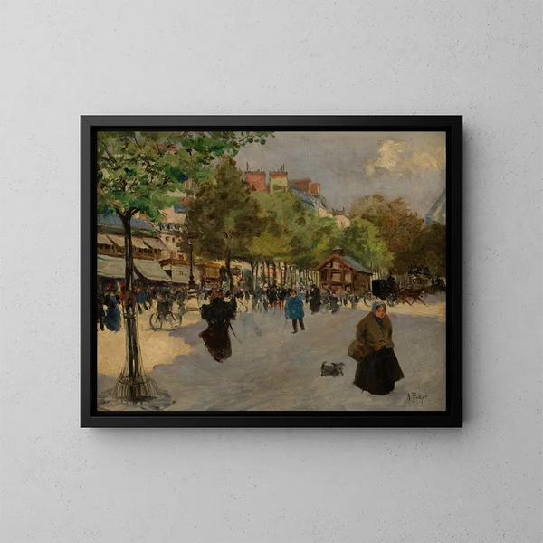 Le boulevard de Clichy - Louis Abel-Truchet — framed artwork on a wall