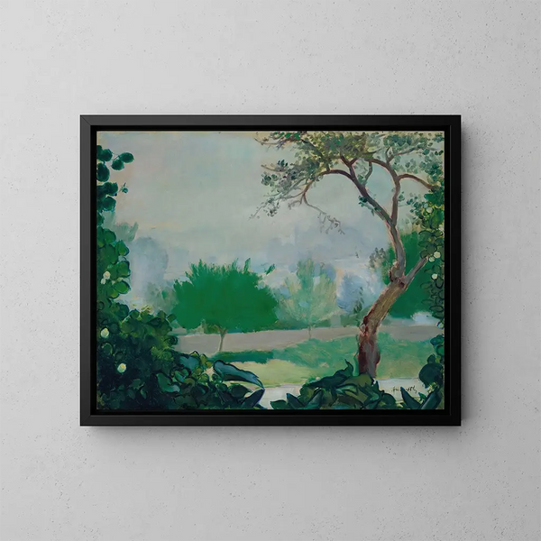 Jardín en los alrededores de Étretat - Louis Anquetin — cuadro enmarcado en la pared