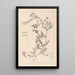 French flora herbarium painting Pl0515 - Louis Antoine Cusin — framed artwork on a wall