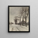 Winter landscape with a farm on an avenue - Louis Apol — framed artwork on a wall