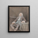 retrato presunto del marqués de Reverseaux sentado - Louis Aubert — cuadro enmarcado en la pared