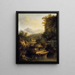 Paisaje montañoso con una granja - Louis Bélanger — cuadro enmarcado en la pared