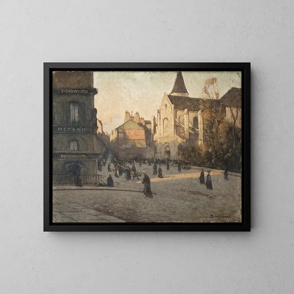 L'église Saint-Médard - Louis Braquaval — cuadro enmarcado en la pared